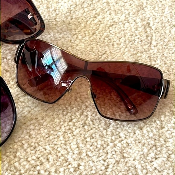 Lot of Six Pairs of Fossil Sunglasses Vintage Y2K Embellished Tortoise Polarized main image 5
